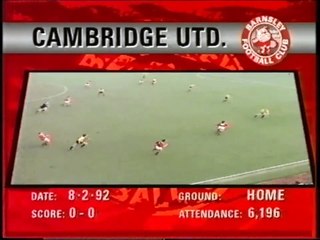 Barnsley - Cambridge United 08-02-1992 Division Two