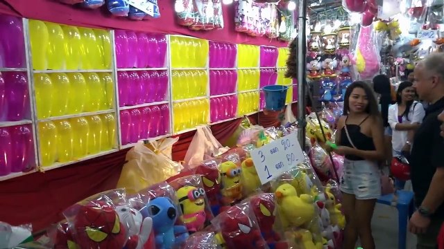 Pattaya Night Scenes Tree Town Soi Buakhao Walking Street