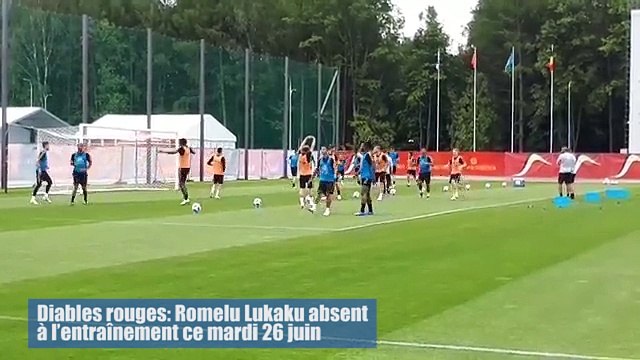 Diables rouges: Romelu Lukaku absent à l’entraînement ce mardi 26 juin