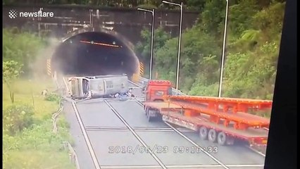 Schoolteachers thrown from window as coach flips over in horror crash