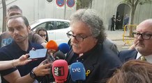 Tardá anuncia a las puertas del Supremo que ERC mantendrá la “desobediencia civil e institucional”
