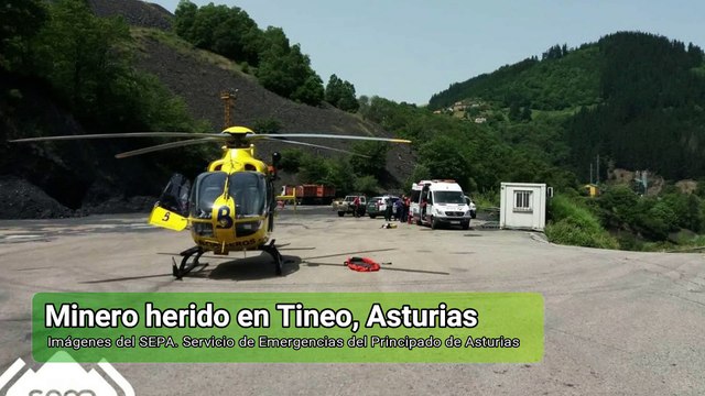 Minero herido por un derrabe de carbón en Tineo, Asturias