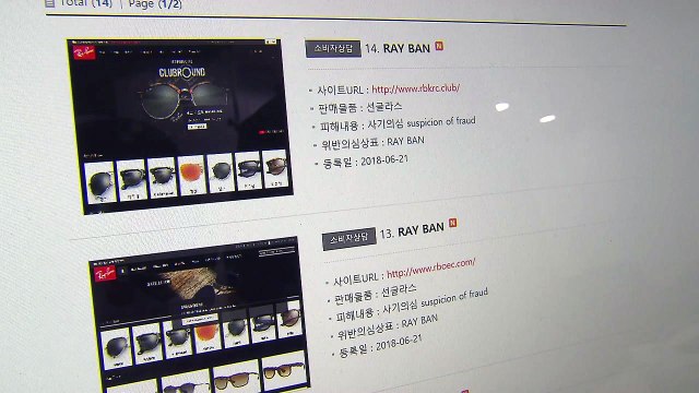 해외 유명 선글라스 잇단 사기 판매 주의 / YTN