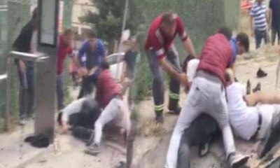 Otobüsteki taciz kavgası kamerada