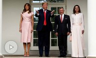 Melania Trump y Rania de Jordania, duelo de estilo en rosa