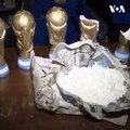 پولیس ارجنتاین ۲۰ کیلوگرام چرس، ده کیلوگرام کوکایین و مقداری هیرویین را که در داخل جام های شبیه جام جهانی فوتبال قاچاق می شد در شهر بونیس آیریس آن کشور کشف و ضب