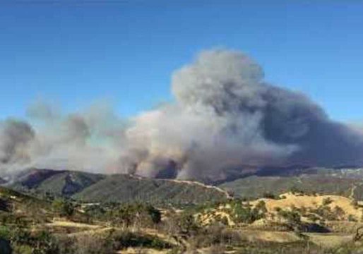 Tanker Drops Retardant on Pawnee Fire in Lake County, California