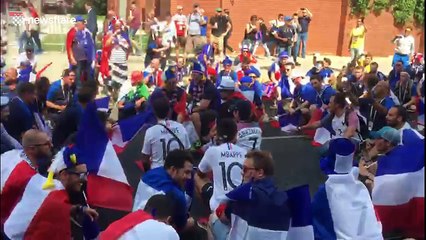 'Allez les bleus!' France fans show their passion ahead of Denmark clash