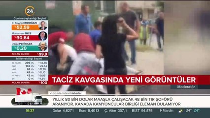 Taciz kavgasında yeni görüntüler