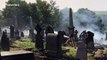 Firefighters tackle blaze at graveyard in Saddleworth