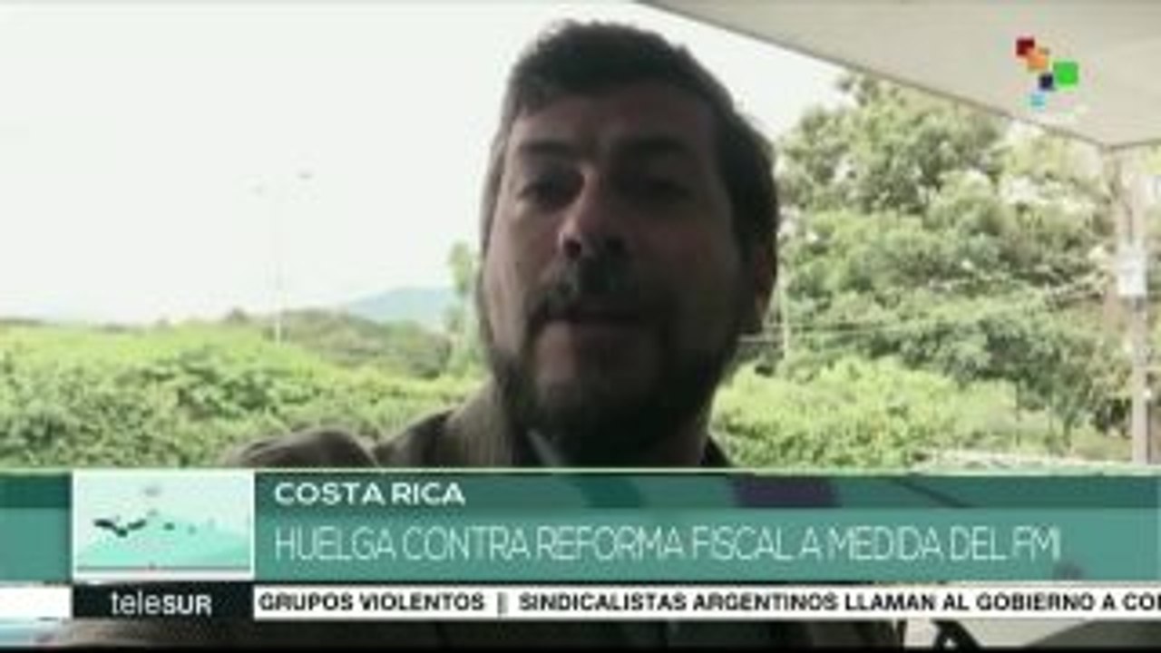 Sindicatos de Costa Rica rechazan combo fiscal del gobierno