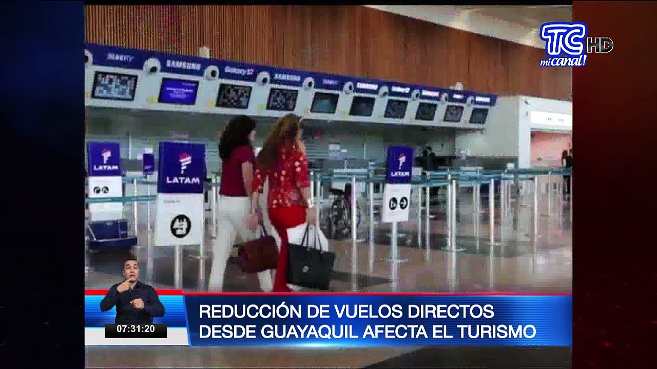 Reducción de vuelos directos desde Guayaquil afecta el turismo