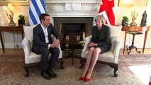 Theresa May meets Greek PM Tsipras in Downing Street