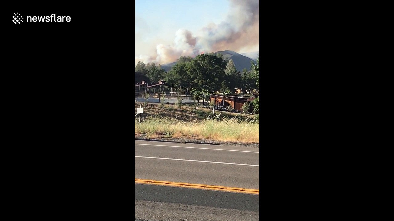 Filmer captures flames from Pawnee Fire ‘rollin...