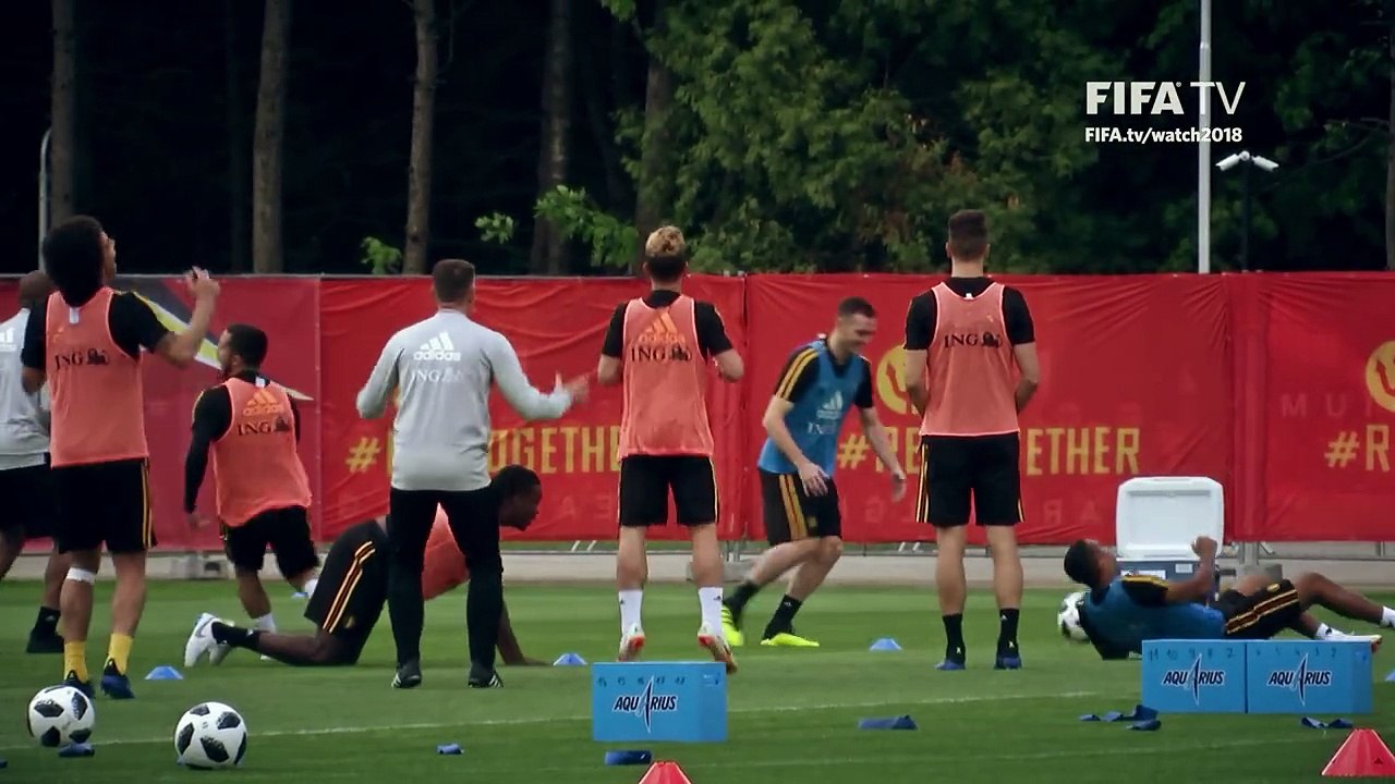Team Belgium during practice session