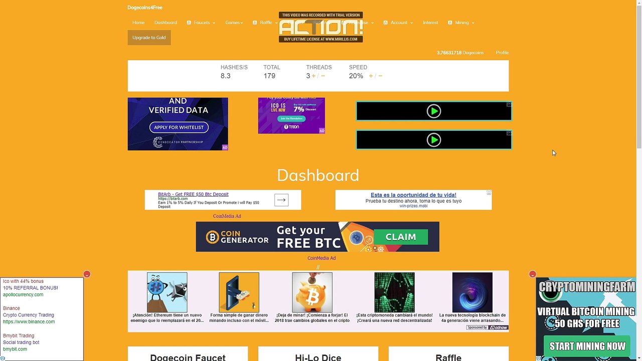 Dogecoins4free tutorial en Español