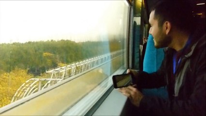 Two Bullet Trains Pass in Shanghai