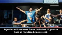 FOOTBALL: 2018 FIFA World Cup: Maradona steals spotlight