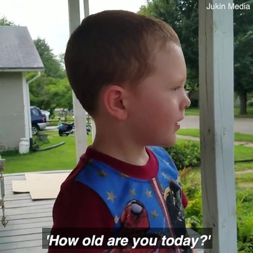 This kid was devastated to hear he was still three years old