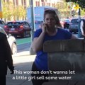 This white woman threatened to call the police on an 8-year-old girl for selling water in front of her apartment building.