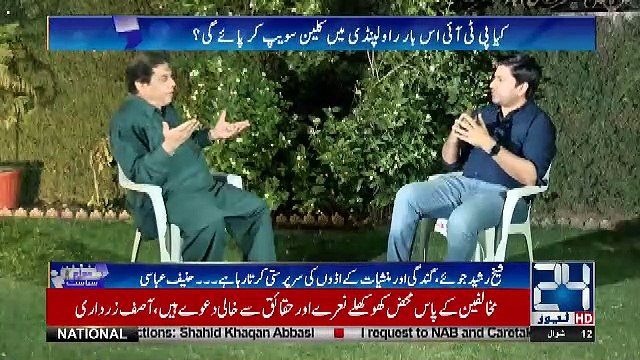 Hanif Abbasi Gone Mad On Tough Questions of Anchor About Reham Khan