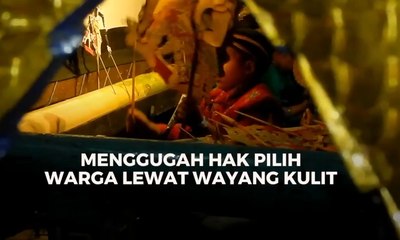 Menggugah Hak Pilih Warga Lewat Wayang Kulit