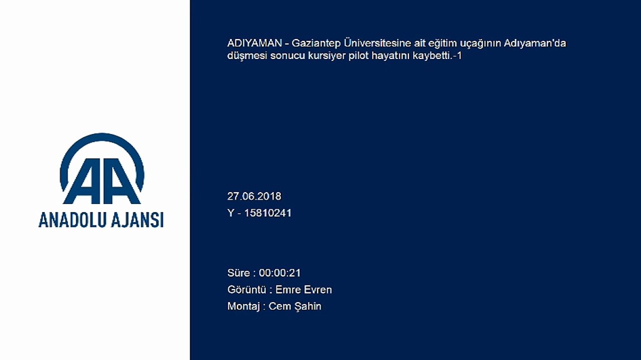 Eğitim uçağının düşmesi sonucu kursiyer pilot hayatını kaybetti (1) - ADIYAMAN