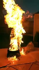 Outdoor Fireplace Explosion