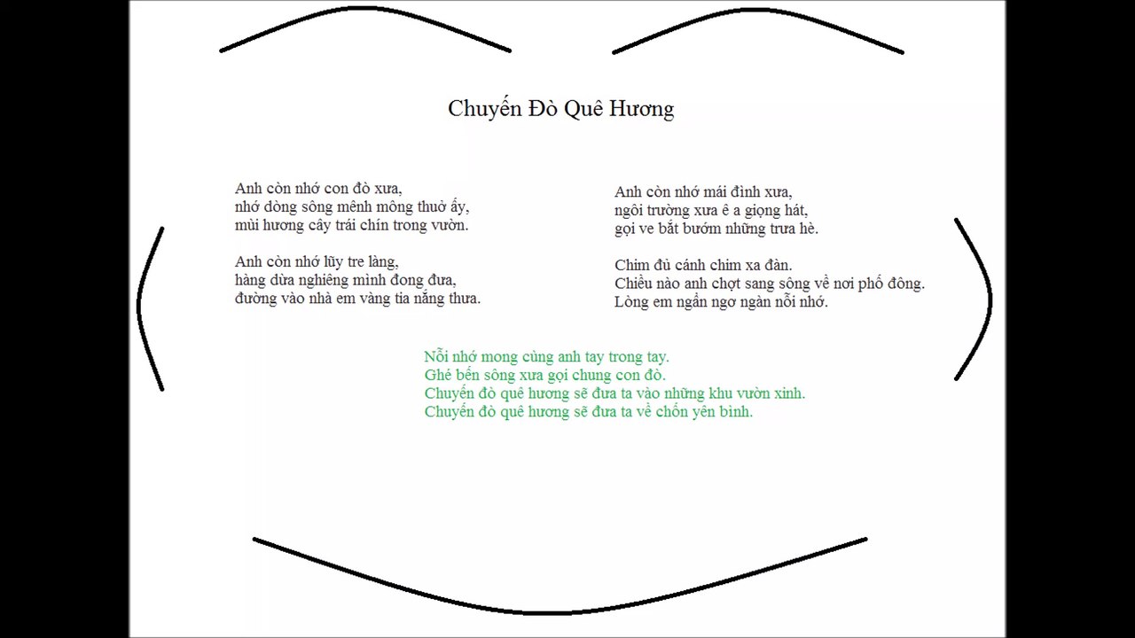 Vietnamese music "A boat trip of hometown" Chuyến Đò Quê Hương-Hương Lan