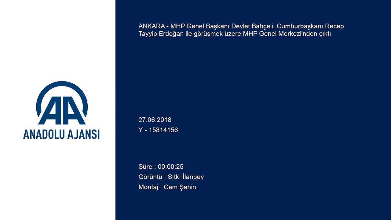 Bahçeli, MHP Genel Merkezi'nden çıkış yaptı - ANKARA