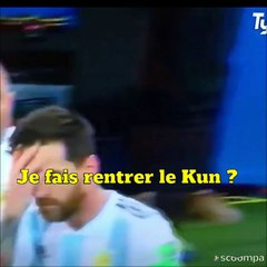 Sampaoli demande de Messi s'il peut entrer Agüero ?