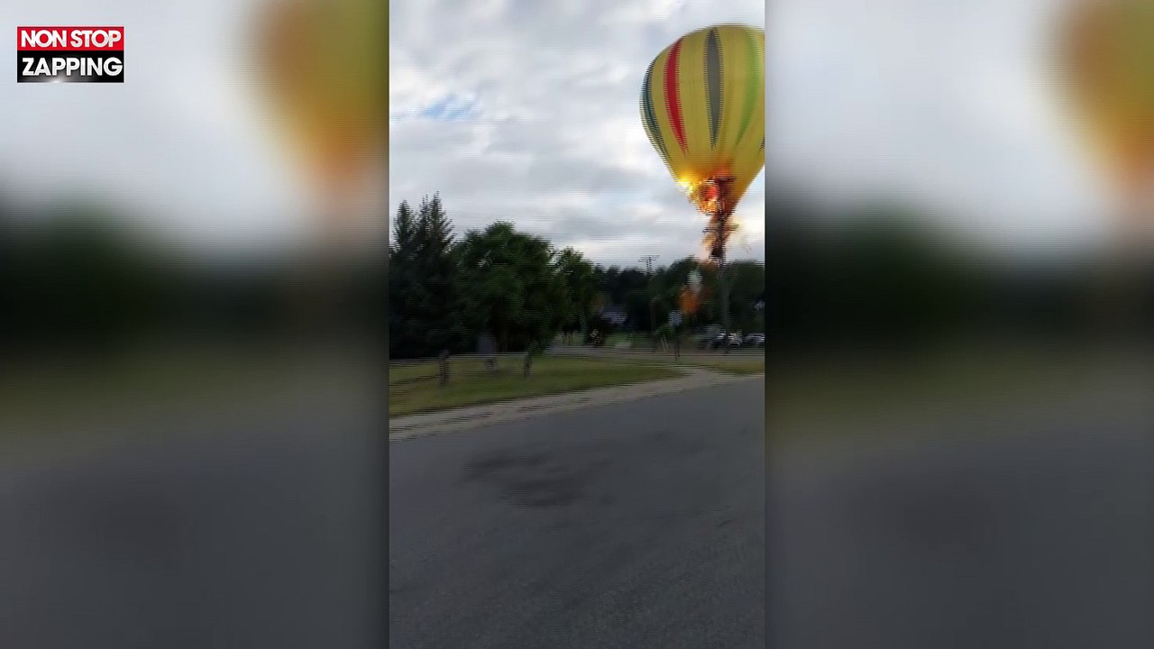 Etats-Unis : Une montgolfière touche des lignes électriques (Vidéo)