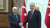 Cumhurbaşkanı Erdoğan, MHP Genel Başkanı Bahçeli'yi Kabul Etti