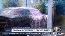 Quick Quack offering free car washes