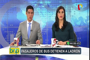 SJL: pasajeros de bus detienen a sujeto que intentó robar a una mujer