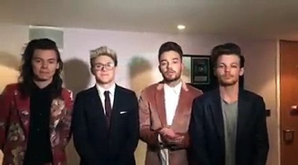 A message from One Direction to all of you!