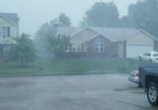 Severe Thunderstorm Hits Troy, Illinois
