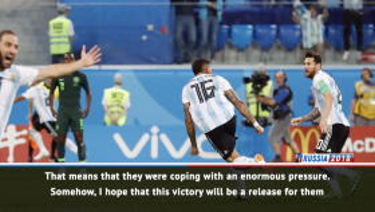 Argentina players crying showed relief - Crespo