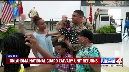 100 Soldiers Welcomed Home from Afghanistan in Oklahoma