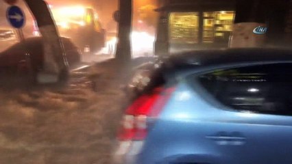 Tekirdağ'daki sel felaketi vatandaş kamerasında