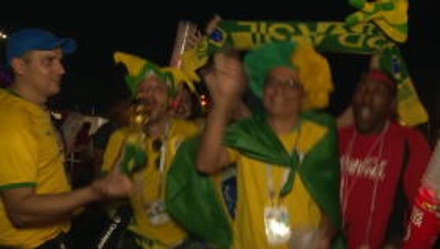 Brazilians beaming after sweeping past Serbia