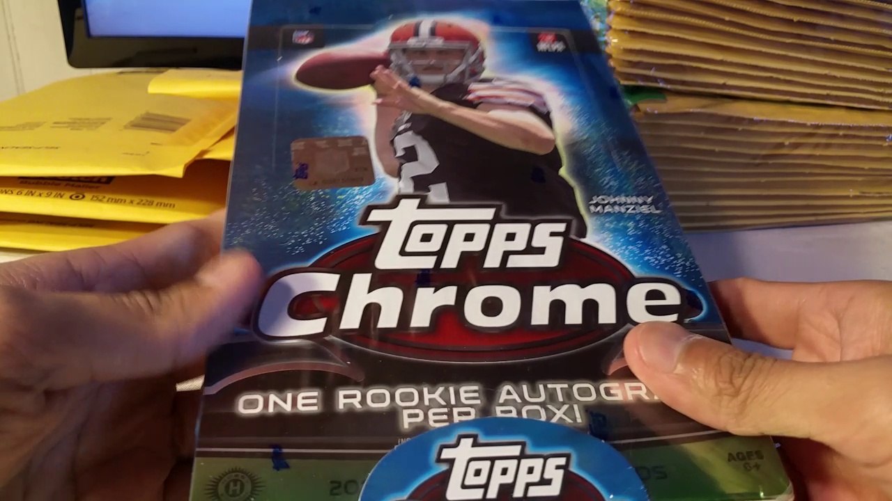 2014 Topps Chrome Hobby Box NFL Football Trading cards.