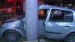 Direksiyon Hakimiyetini Kaybeden Sürücü, Otomobilini Elektrik Direğine Çarptı: 2 Yaralı