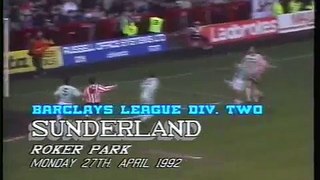 Sunderland - Swindon Town 27-04-1992 Division Two