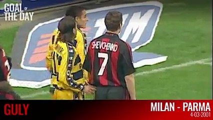 Download Video: ⚽ Goal of the Day Andriy Shevchenko headers  Guly headers IN! ✅Il tuffo di testa di Guly  dopo la spizzata di Sheva 