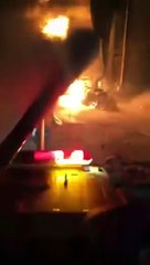 فيديو: حريق ضخم في محطة أرامكو للنفط قرب الرياض.. سقوط 17 مصاباً