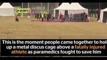 فيديو: شاهدوا لحظة وفاة رياضي إماراتي بارز عقب سقوط قفص حديدي عليه