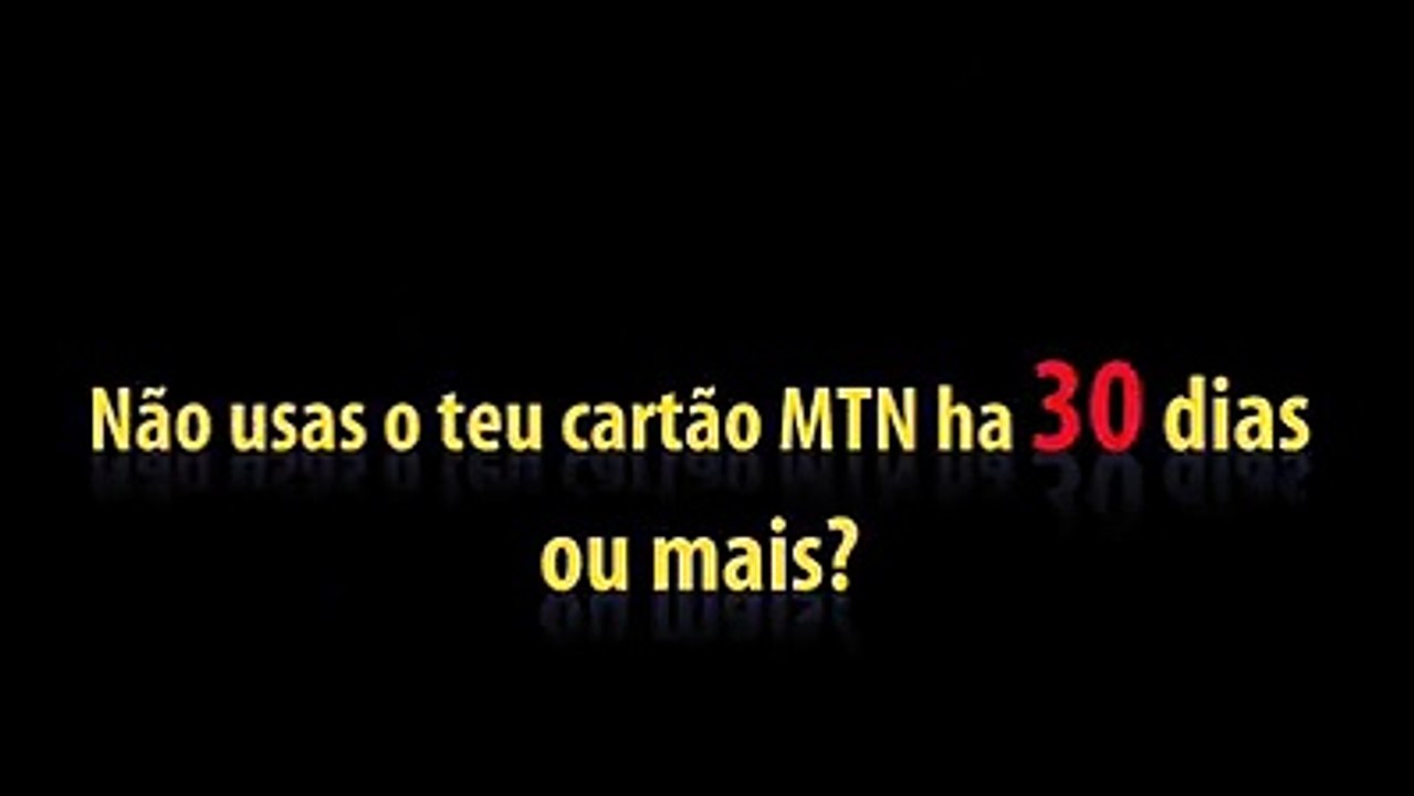 MTN oferece-te 500% de bonus, sim 500% de bonus em qualquer forma de recarga. Recupera ja o teu cartao MTN e vai carrega. Bonus valido ate 30 dias. Aproveita...