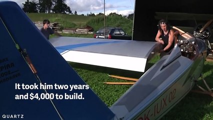 فيديو: تعب من قيادة السيارة يومياً فصنع طائرته الخاصة للذهاب إلى العمل