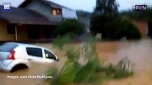 فيديو لحظة غرق سيارة زوجين في مياه الأمطار وهذا هو مصيرهما